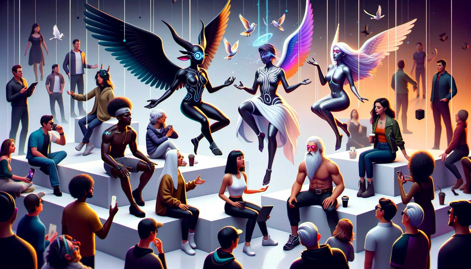 Eye-catching visual of Metaverse, avatars, interoperability
and  Metaverse vibes