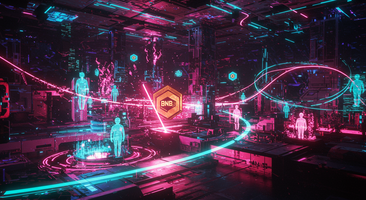 Eye-catching visual of BNB Chain, Maxwell upgrade, block times
and  Metaverse vibes
