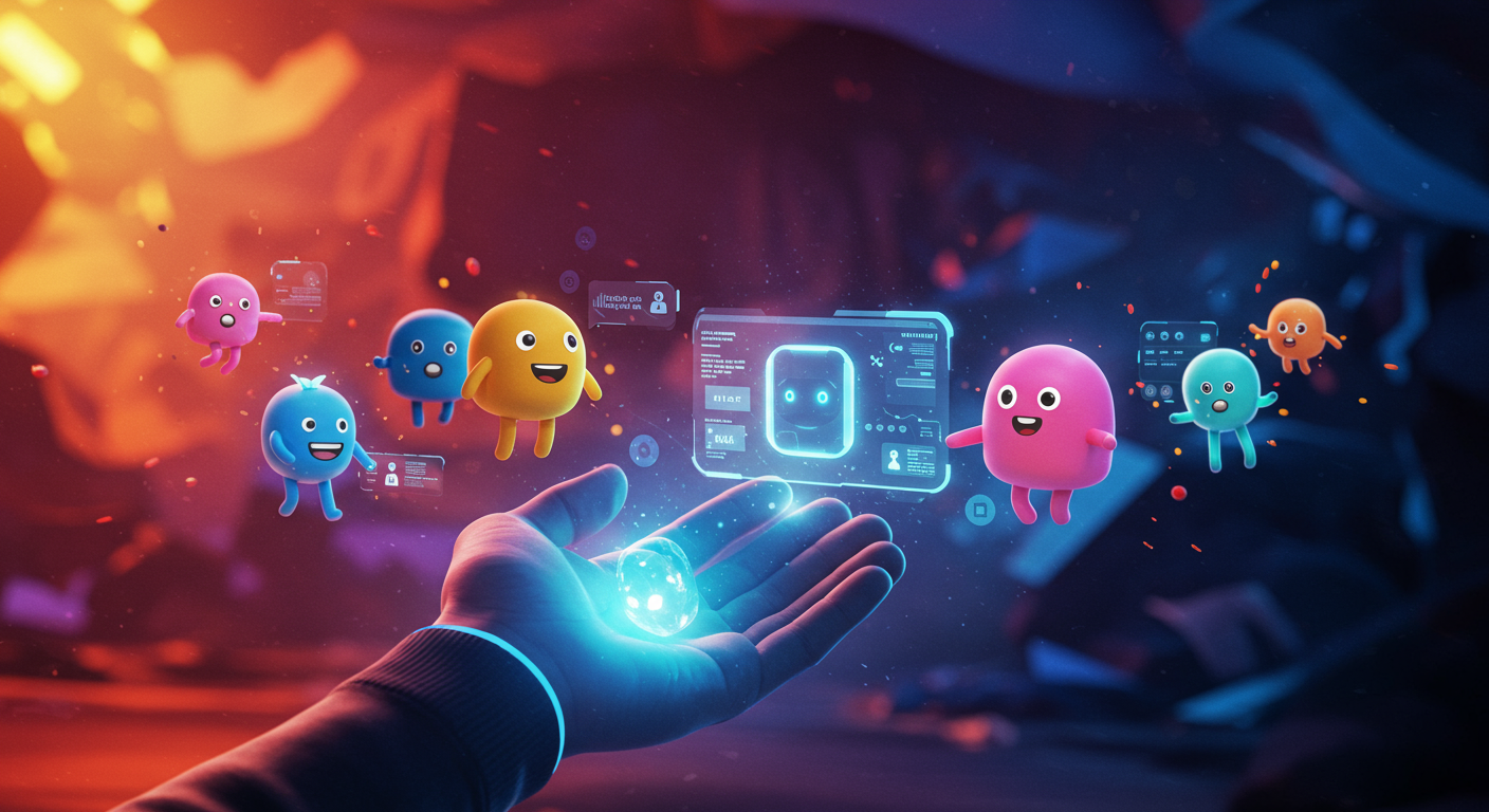Eye-catching visual of 11.ai, voice-first AI assistant, task management
and  Metaverse vibes