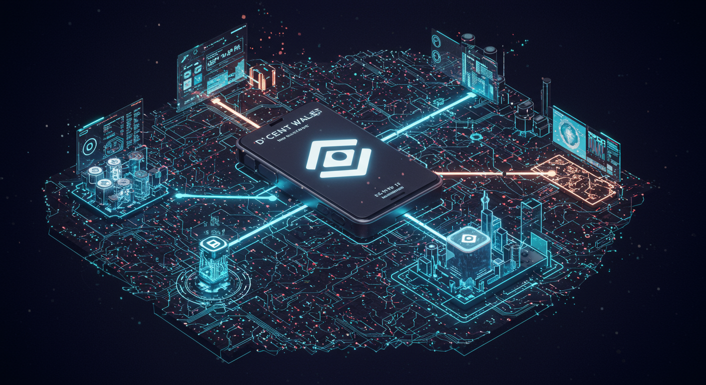 D'CENT Wallet, Taiko, Web3 platform
technology and Metaverse illustration