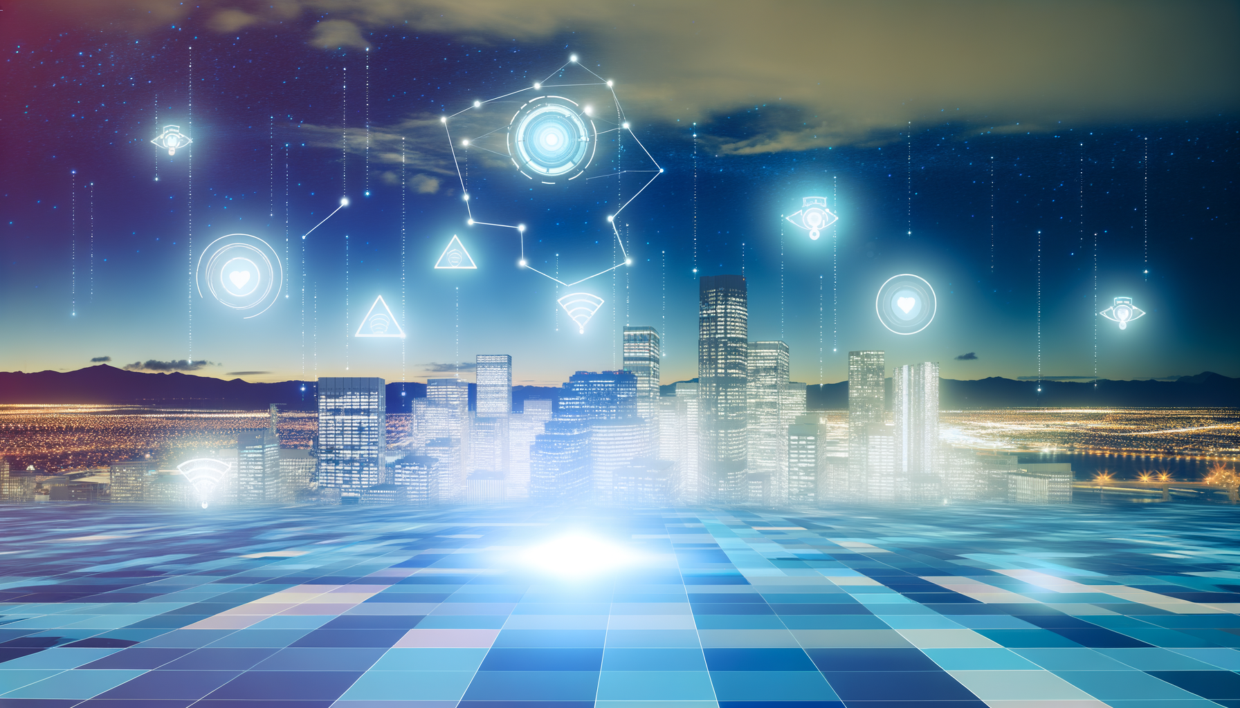 Future potential of AI, immersive learning, training and development
 represented visually