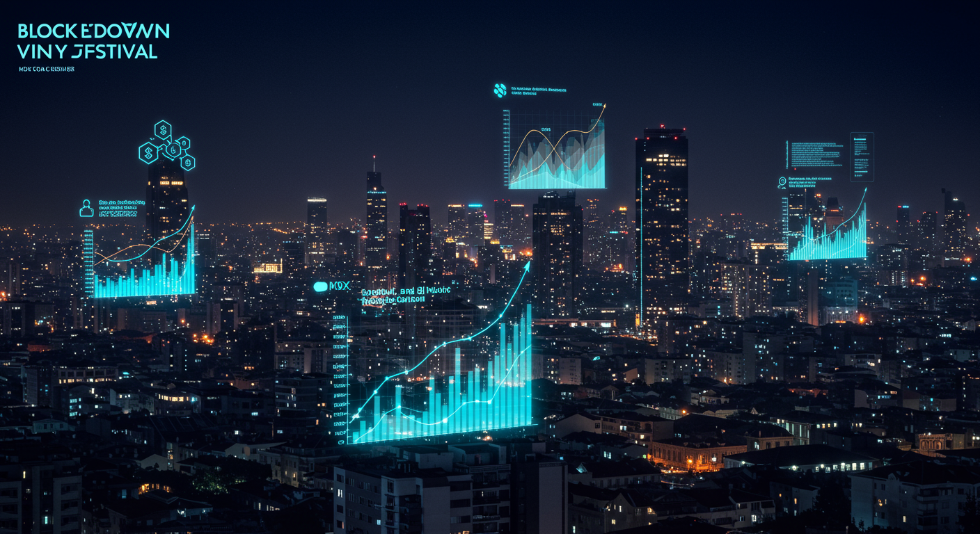 Future potential of BlockDown Festival, Istanbul Blockchain Week, AI music experience
represented visually