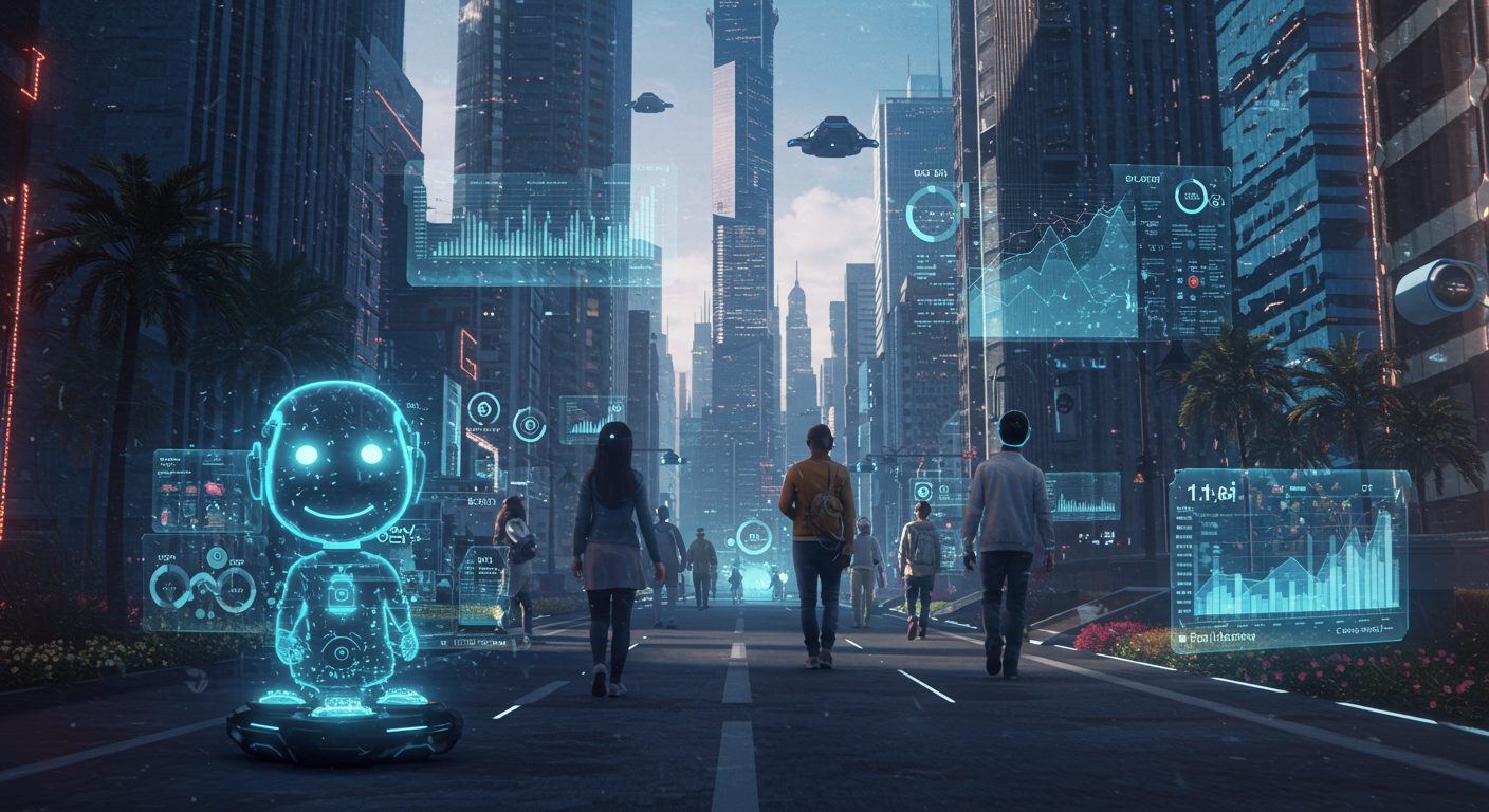 Future potential of 11.ai, voice-first AI assistant, task management
 represented visually