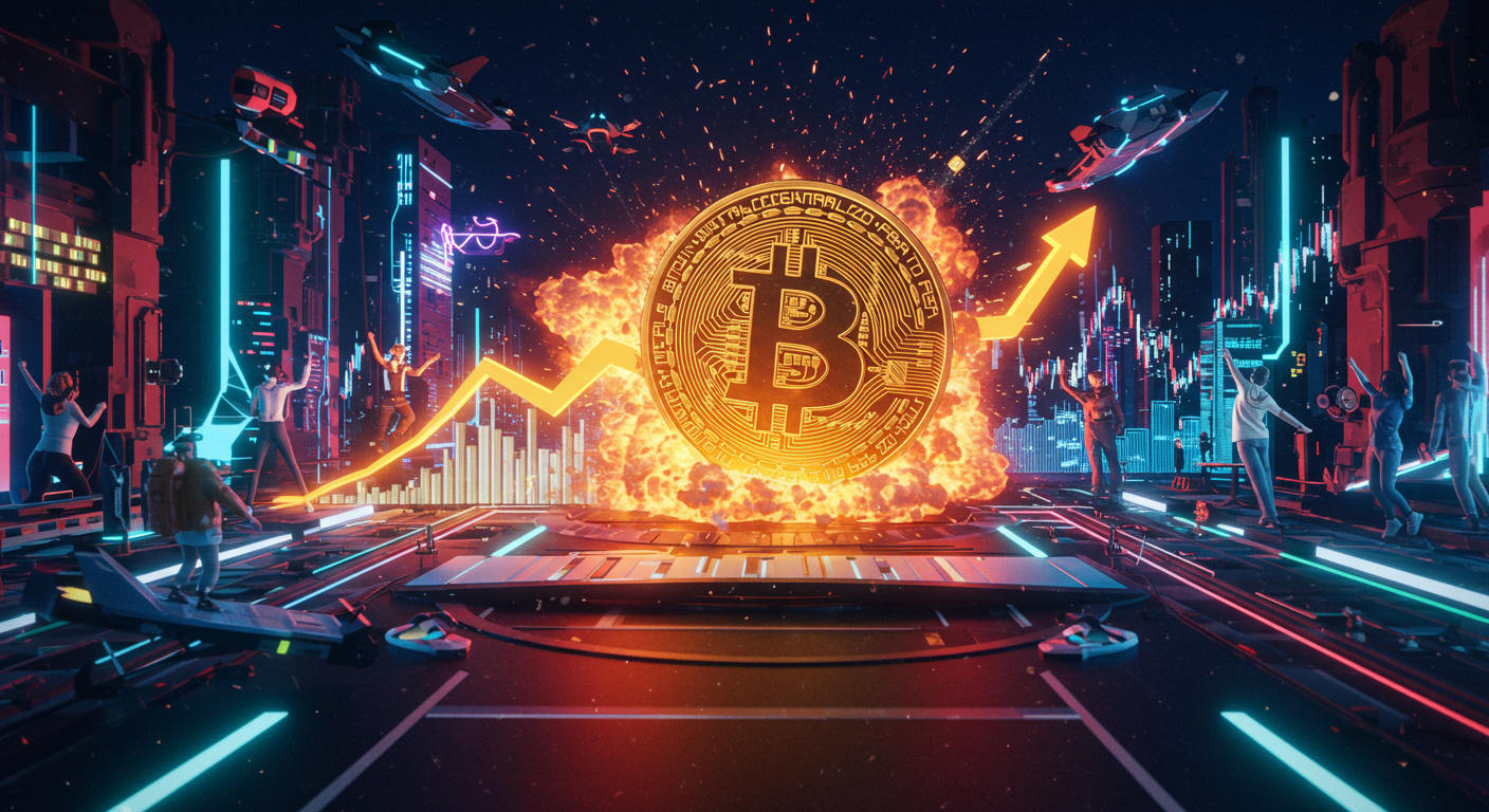 Eye-catching visual of Bitcoin, ETF inflows, Breakout
and  Metaverse vibes