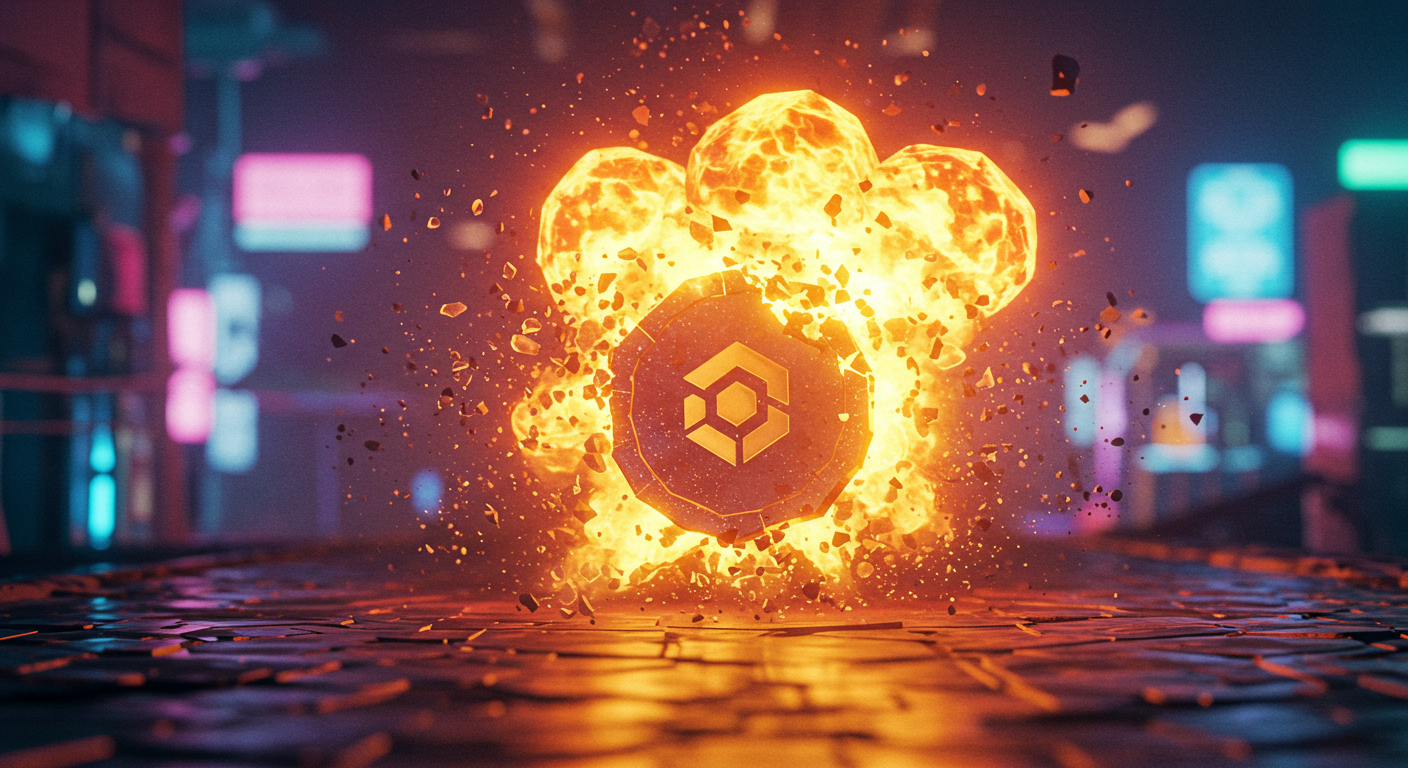 Eye-catching visual of GateToken, token burn, blockchain
and  Metaverse vibes