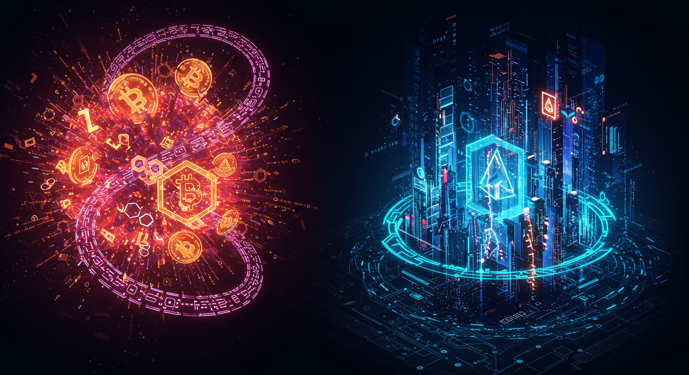 Eye-catching visual of Web3, crypto infrastructure, innovation
and  Metaverse vibes