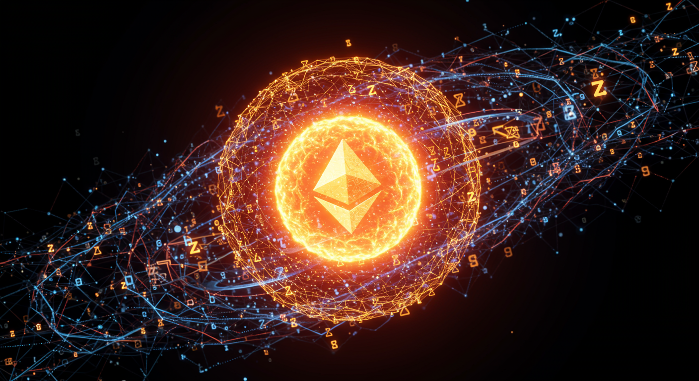Ethereum, zkEVM, ZK adoption
technology and  Metaverse illustration