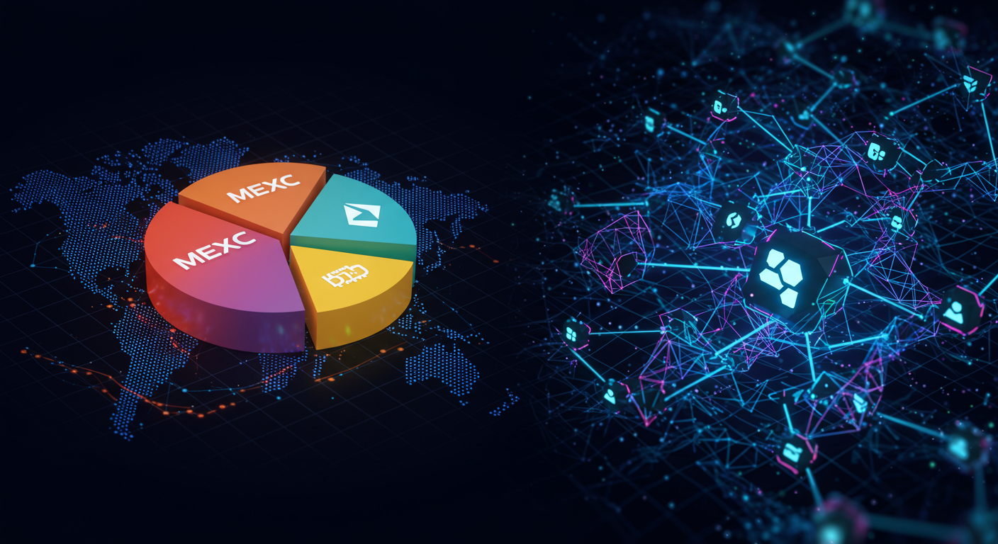 MEXC, spot market share, crypto exchanges
technology and  Metaverse illustration