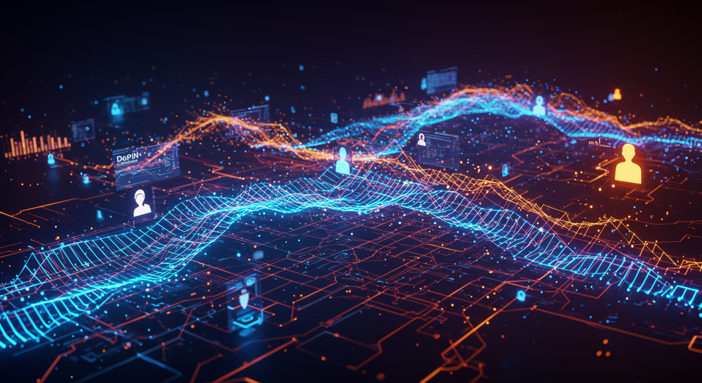 DePIN Expo, Solana, blockchain
technology and  Metaverse illustration