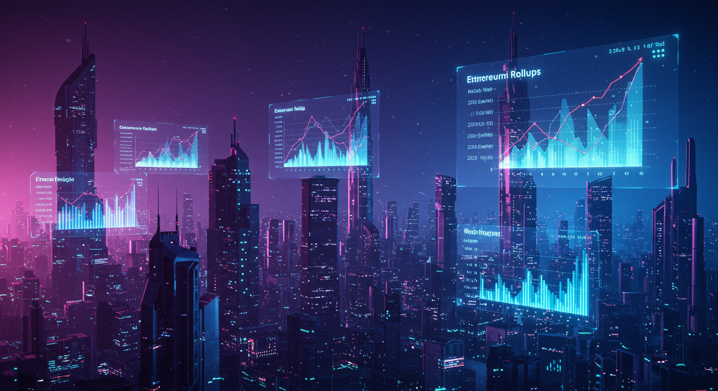 Future potential of Ethereum scalability, based rollups, decentralization
 represented visually