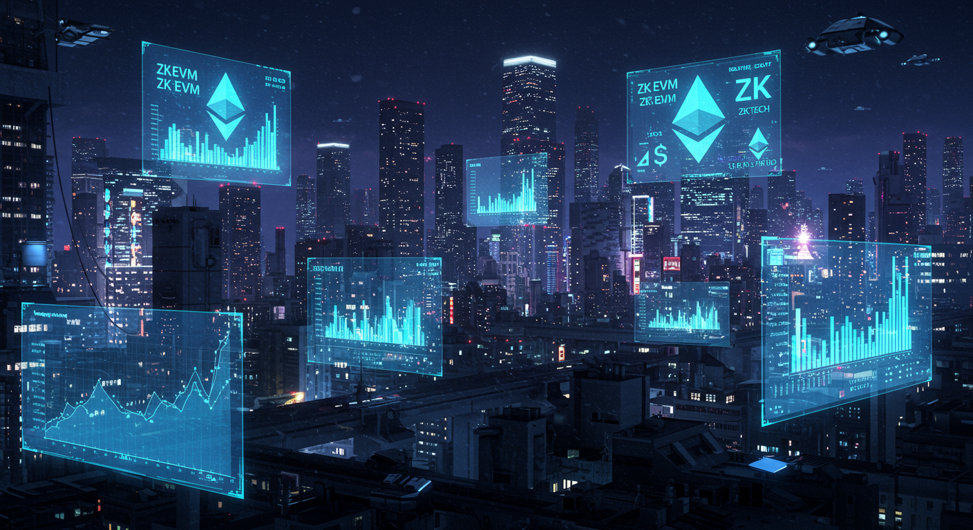 Future potential of Ethereum, zkEVM, ZK adoption
 represented visually